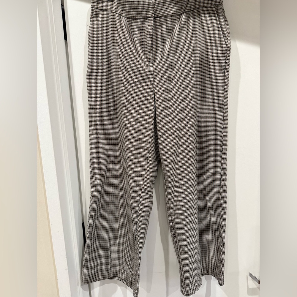 Women's Glen Plaid Wide-Leg Trousers - Gray